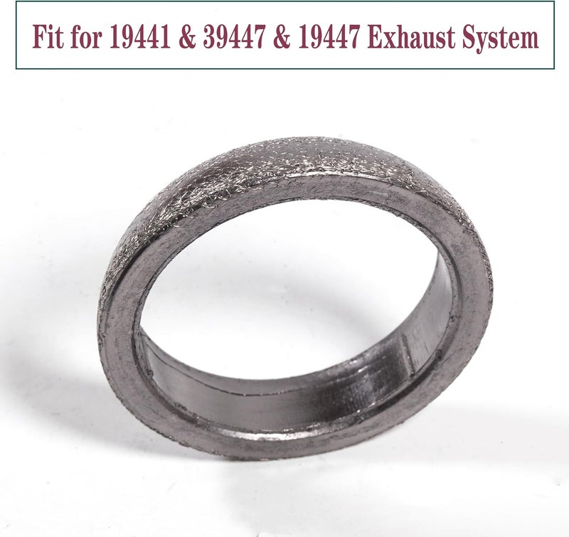 BEONEO 61106 Exhaust Pipe Flange Gasket 2.39inch Inner Diameter 1745174051,17451-74051 for Lexus Mitsubishi Subaru Saab Scion Toyota Pontiac SU00301112 MR431022 F31662 EJ253 (60.8MM) 1PCS - Image 3